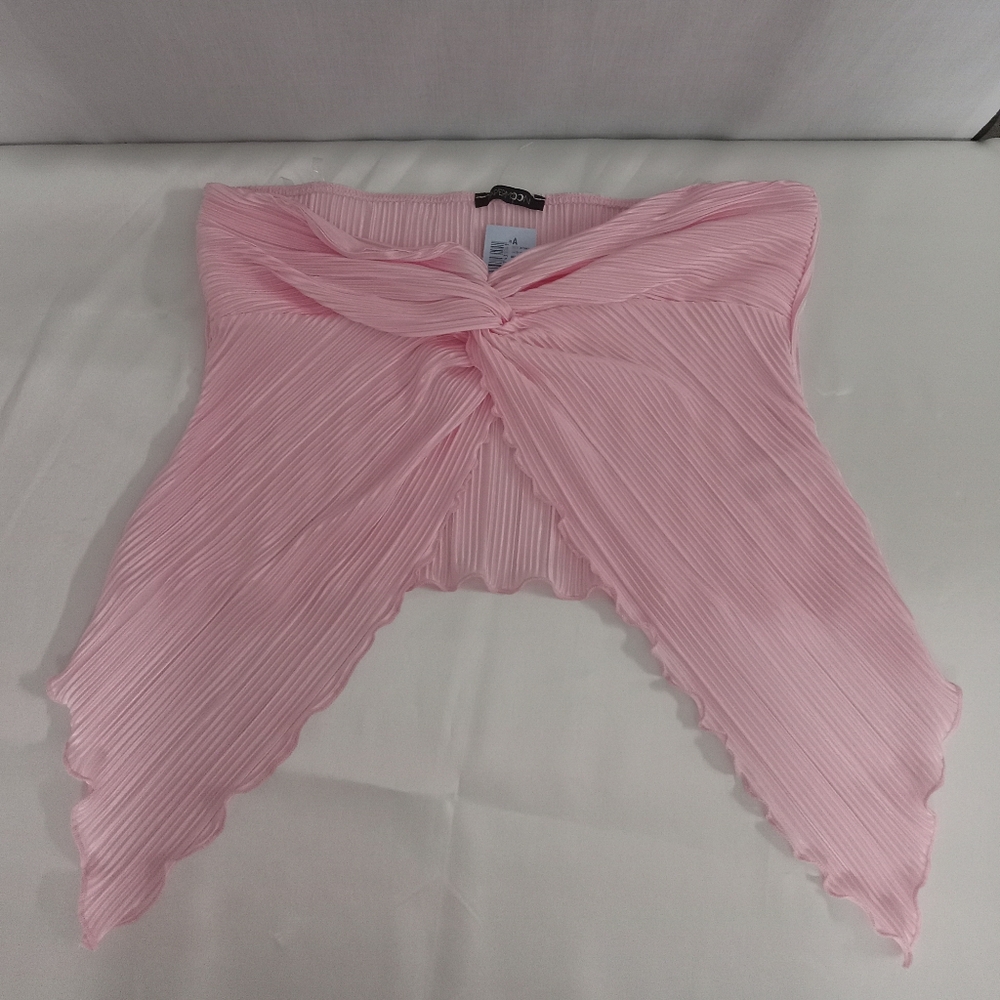 Papermoon- Strapless Pleated Crop  Top